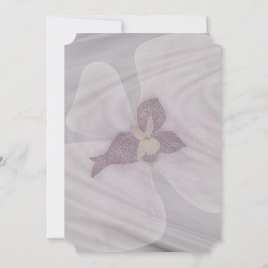 Orchid Branch rosa Hochzeitskarte Einladung (Rückseite)