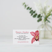 Orchid Business Cards Visitenkarte (Stehend Vorderseite)
