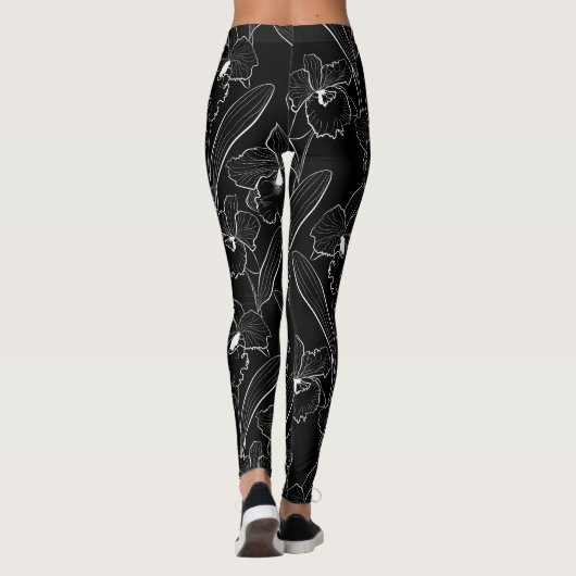 Orchid , Cattleya , Skizze Leggings (Rückseite)