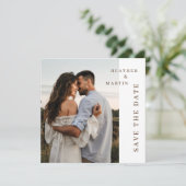Orchid Chic Moderne Foto Hochzeit Save The Date (Stehend Vorderseite)