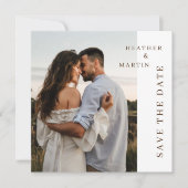 Orchid Chic Moderne Foto Hochzeit Save The Date (Vorderseite)