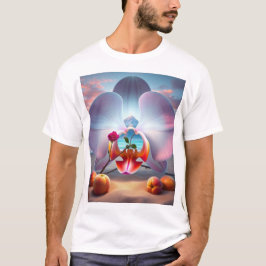 Orchid Clear Ocean Mountain Beach Pfirsiche T-Shirt