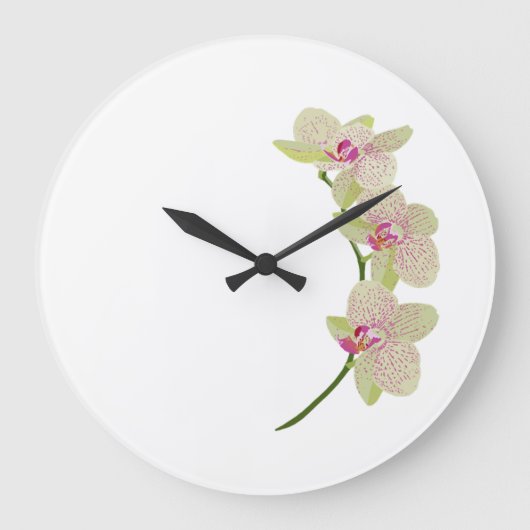 Orchid Clock Große Wanduhr (Vorderseite)