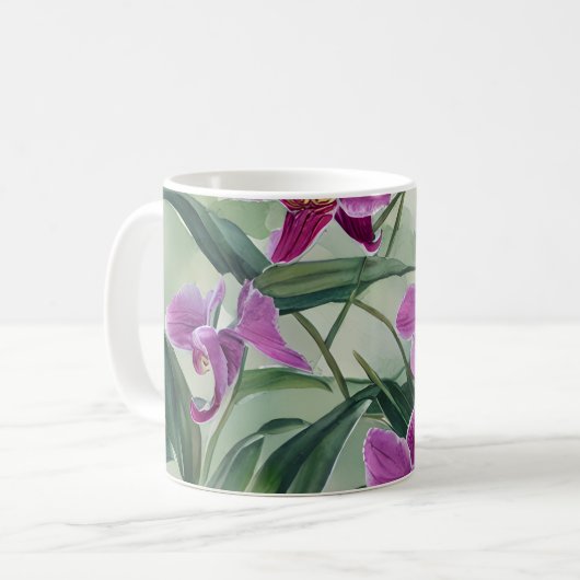 Orchid Coffee Tasse (Vorderseite Links)