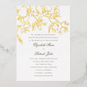 Orchid Dance Formal Classic Heirloom Pure Wedding Folieneinladung (Vorderseite)