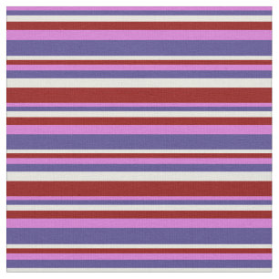 Orchid, Dark Slate Blue, Beige und Dunkelrot Stoff