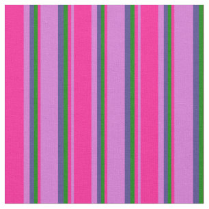 Orchid, Deep Pink, Green & Dark Slate Blue gefärbt Stoff