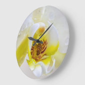 Orchid Dew Große Wanduhr (Winkel)