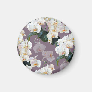 Orchid dunkle Lavendel Wasserfarbe. Magnet