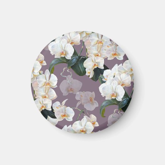 Orchid dunkle Lavendel Wasserfarbe. Magnet (Vorne)