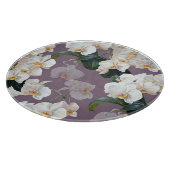 Orchid dunkle Lavendel Wasserfarbe. Schneidebrett (Ecke)