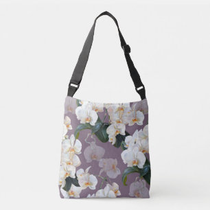 Orchid dunkle Lavendel Wasserfarbe. Tragetaschen Mit Langen Trägern