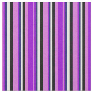Orchid, Dunkle Violet, Midnight Blue, White & Blac Stoff