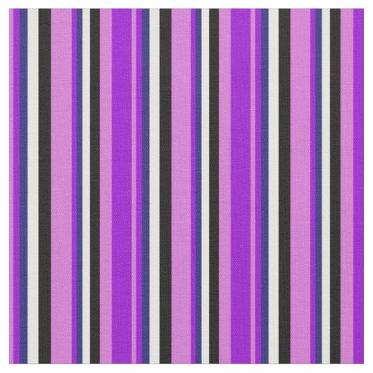 Orchid, Dunkle Violet, Midnight Blue, White & Blac Stoff (Nahaufnahme)