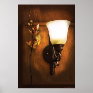 Orchid - durch eine Lampe in der Nähe Poster