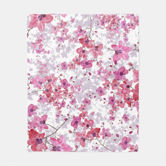 Orchid: Einmalige rote Schönheit. Fleecedecke (Vorderseite)