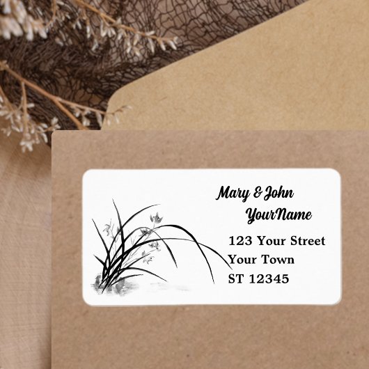 Orchid Elegance Adressaufkleber