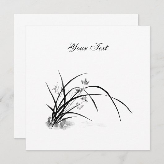 Orchid Elegance Einladung (Vorne/Hinten)