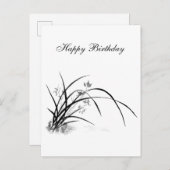 Orchid Elegance Einladungspostkarte (Vorne/Hinten)