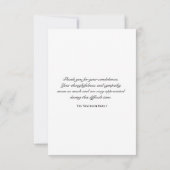 Orchid Elegance Vielen Dank für Ihr Beileid Hinwei Einladung (Rückseite)