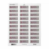 Orchid Elegant Monogram, erste B-Adresse (Vorne)