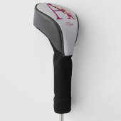 Orchid Elegant Monogram Initial A Your Name Golf Headcover (angewinkelt)