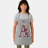 Orchid Elegant Monogram Initial A Your Name Schürz Schürze (Insitu)