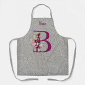 Orchid Elegant Monogram Initial B Ihr Name Schürze (Vorderseite)