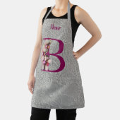 Orchid Elegant Monogram Initial B Ihr Name Schürze (InSitu)