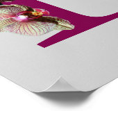 Orchid Elegant Monogram Initial B Poster (Ecke)