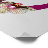 Orchid Elegant Monogram Initial C Poster (Ecke)