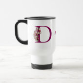 Orchid Elegant Monogram Initial D Name  Reisebecher (Links)