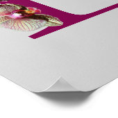 Orchid Elegant Monogram Initial E Poster (Ecke)