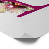 Orchid Elegant Monogram Initial F Poster (Ecke)