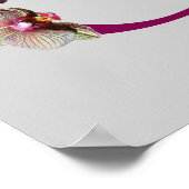 Orchid Elegant Monogram Initial G Poster (Ecke)