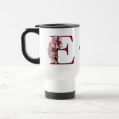 Orchid Elegant Monogramm Anfangsname  Reisebecher (Links)