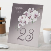 Orchid Elegant Wedding Table Number Card Sockelschild (In Situ)