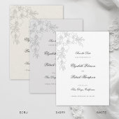 Orchid Elevated White Formal Traditional Wedding Save The Date
