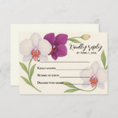 Orchid Embrace RSVP-Karte RSVP Karte (Vorne/Hinten)