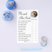 Orchid Er sagte, sie sagte Duschspielkarte Flyer (Einzeln)