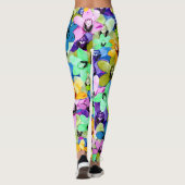 Orchid Extravaganza Wasserfarbe Leggings (Rückseite)
