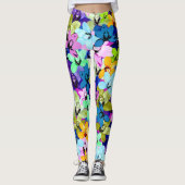 Orchid Extravaganza Wasserfarbe Leggings (Vorderseite)