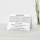 Orchid Fire Karte (Rückseite)