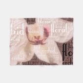 Orchid Floral Blossom Word Cloud Fleecedecke (Vorderseite (Horizontal))
