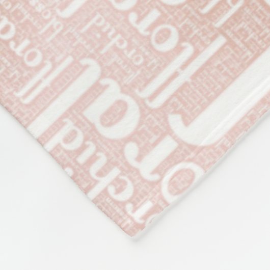 Orchid Floral Blossom Word Cloud Fleecedecke (Ecke)