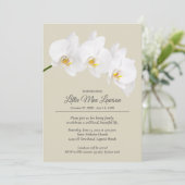 Orchid floral Gedenkfeier Einladung (Stehend Vorderseite)