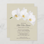 Orchid floral Gedenkfeier Einladung (Vorne/Hinten)