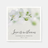 Orchid Floral Wedding Serviette (Vorderseite)