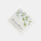 Orchid Floral Wedding Serviette (Ecke)