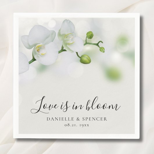Orchid Floral Wedding Serviette